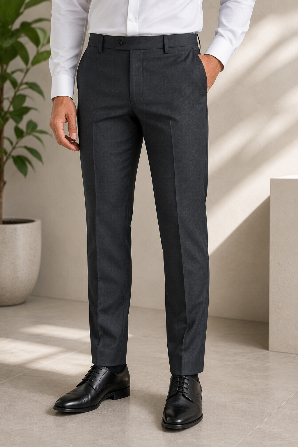 Charcoal Grey Formal Trouser