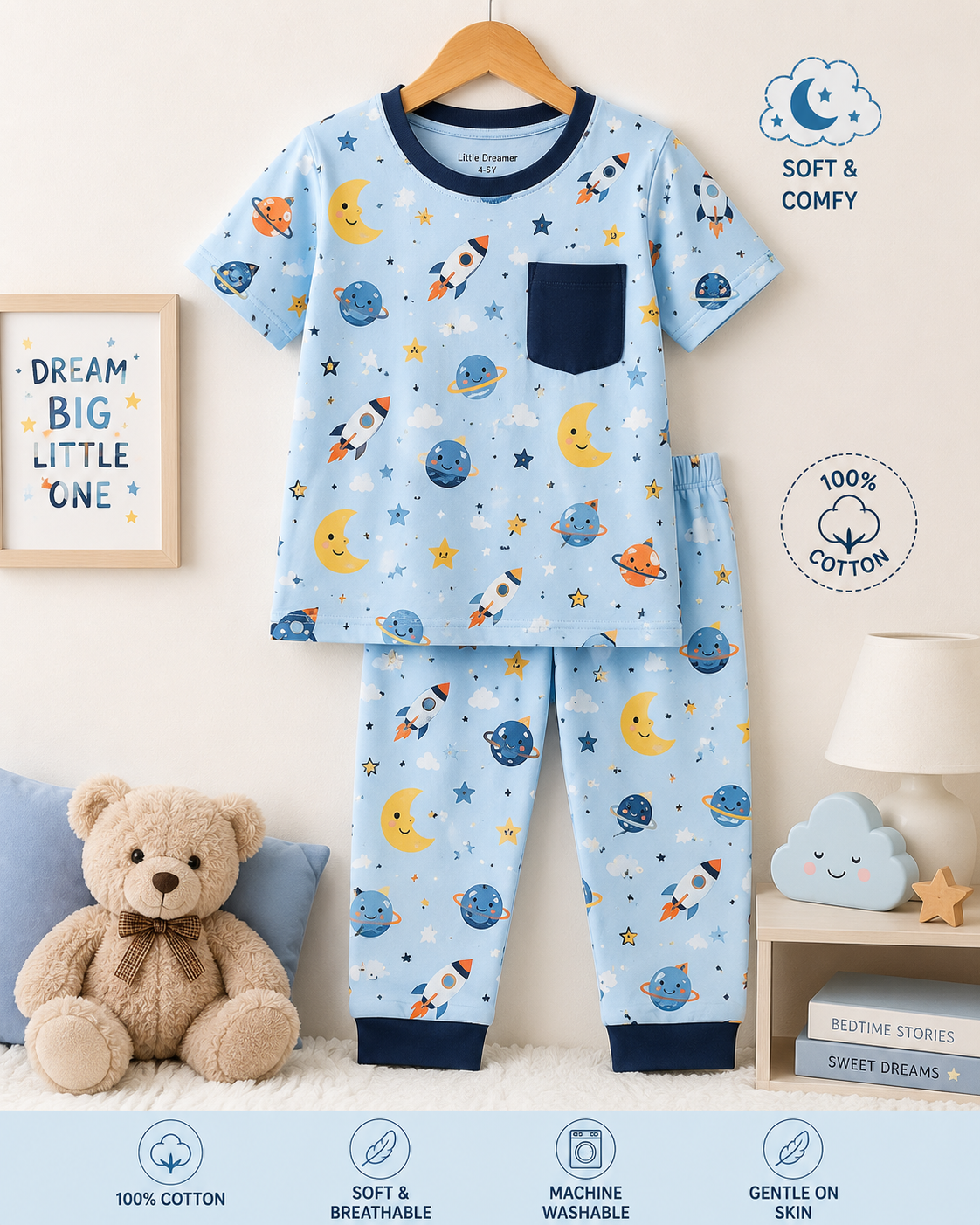 Kids Printed Nightwear Set